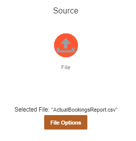 Source system with associated file